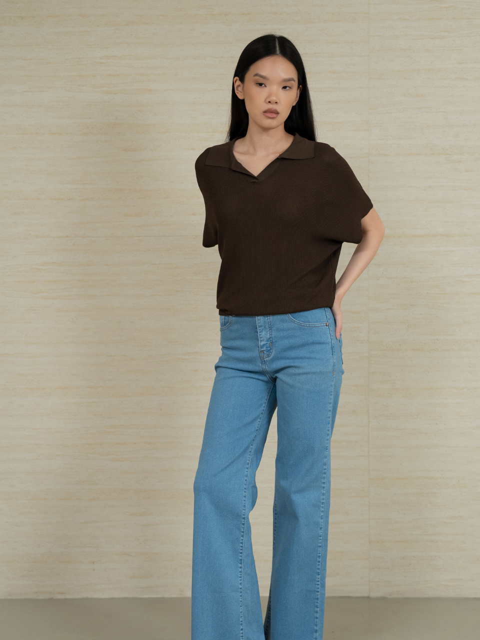 ANKARA - Polo Knit Top