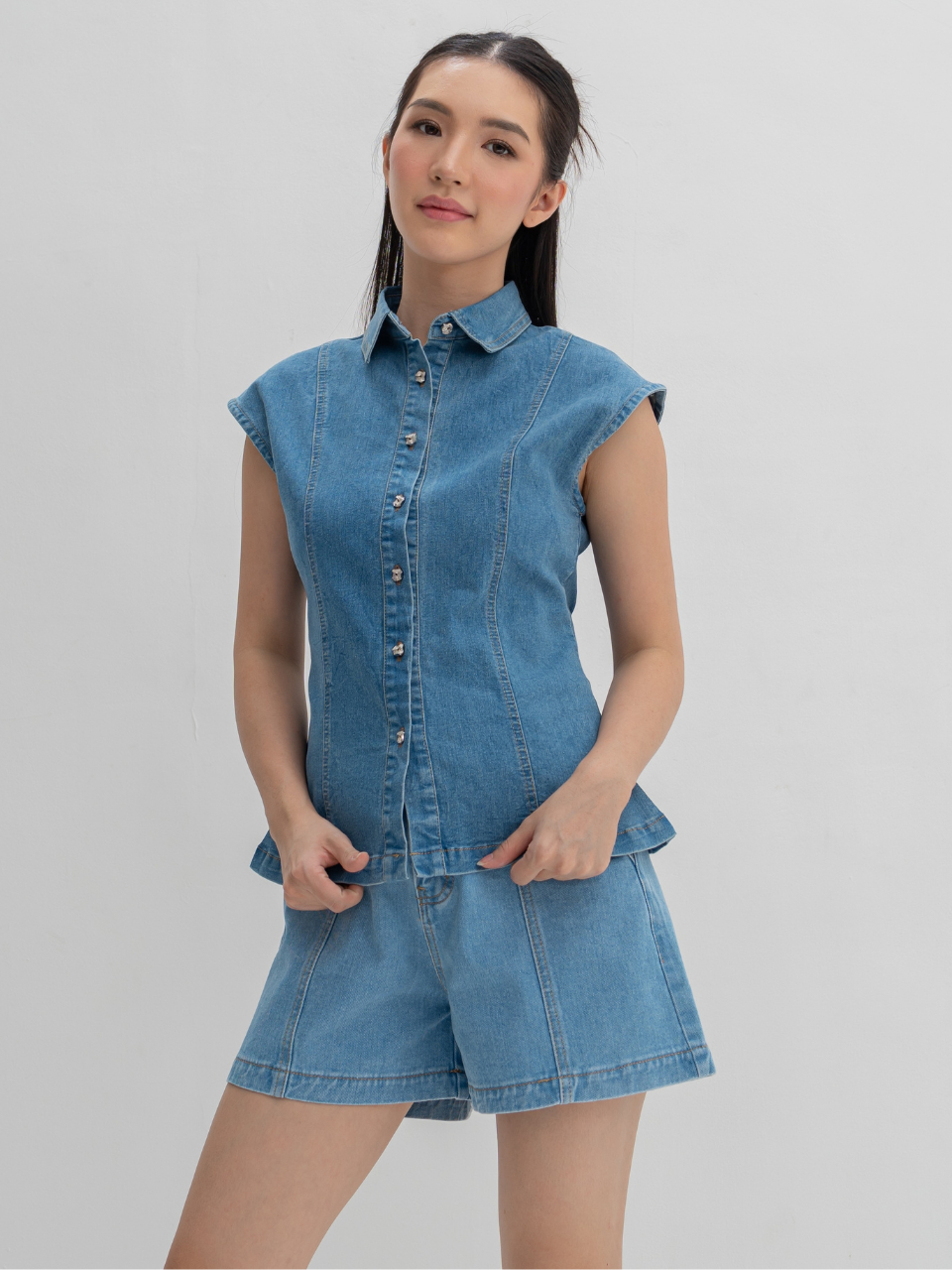 ANKARA - Kova Denim Wide Hem Shorts