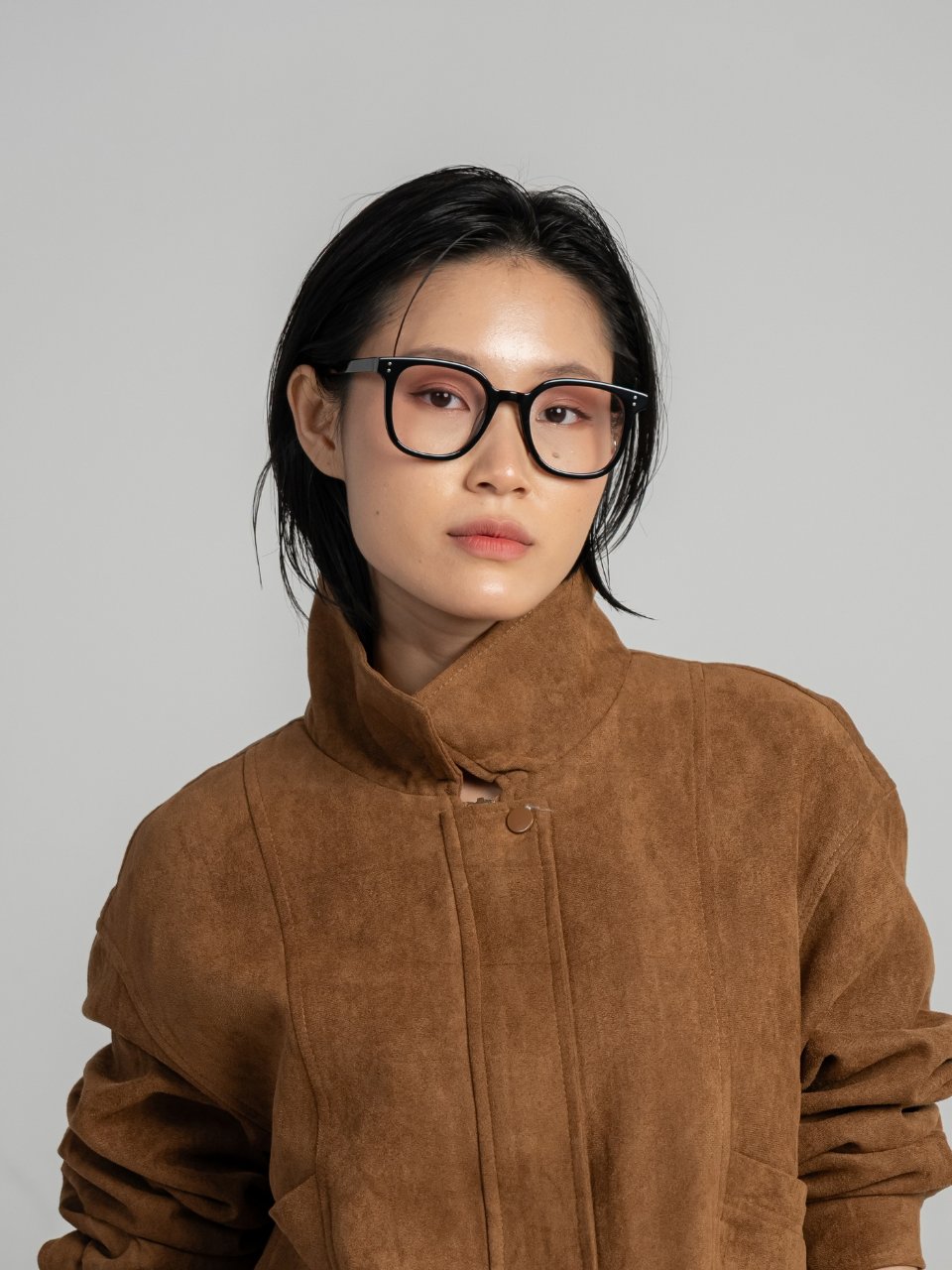 ANKARA Eyewear - MIREI Pink Blush Lens with Black Square Acetate Frame Sunglasses