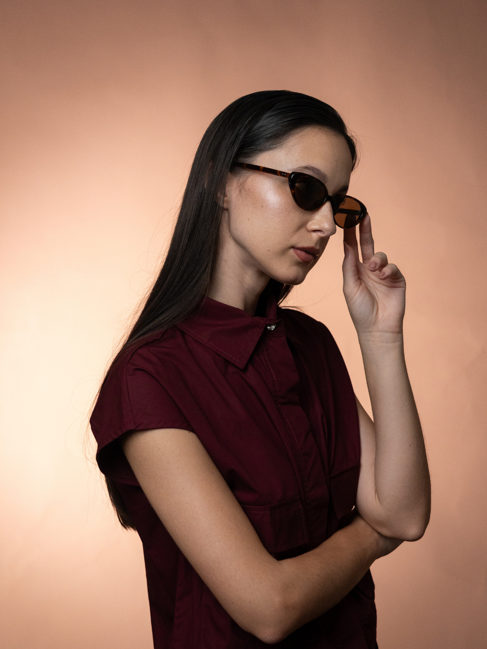 ANKARA Eyewear - TESTU Pecan Tortoise Acetate Cat-eye Sunglasses