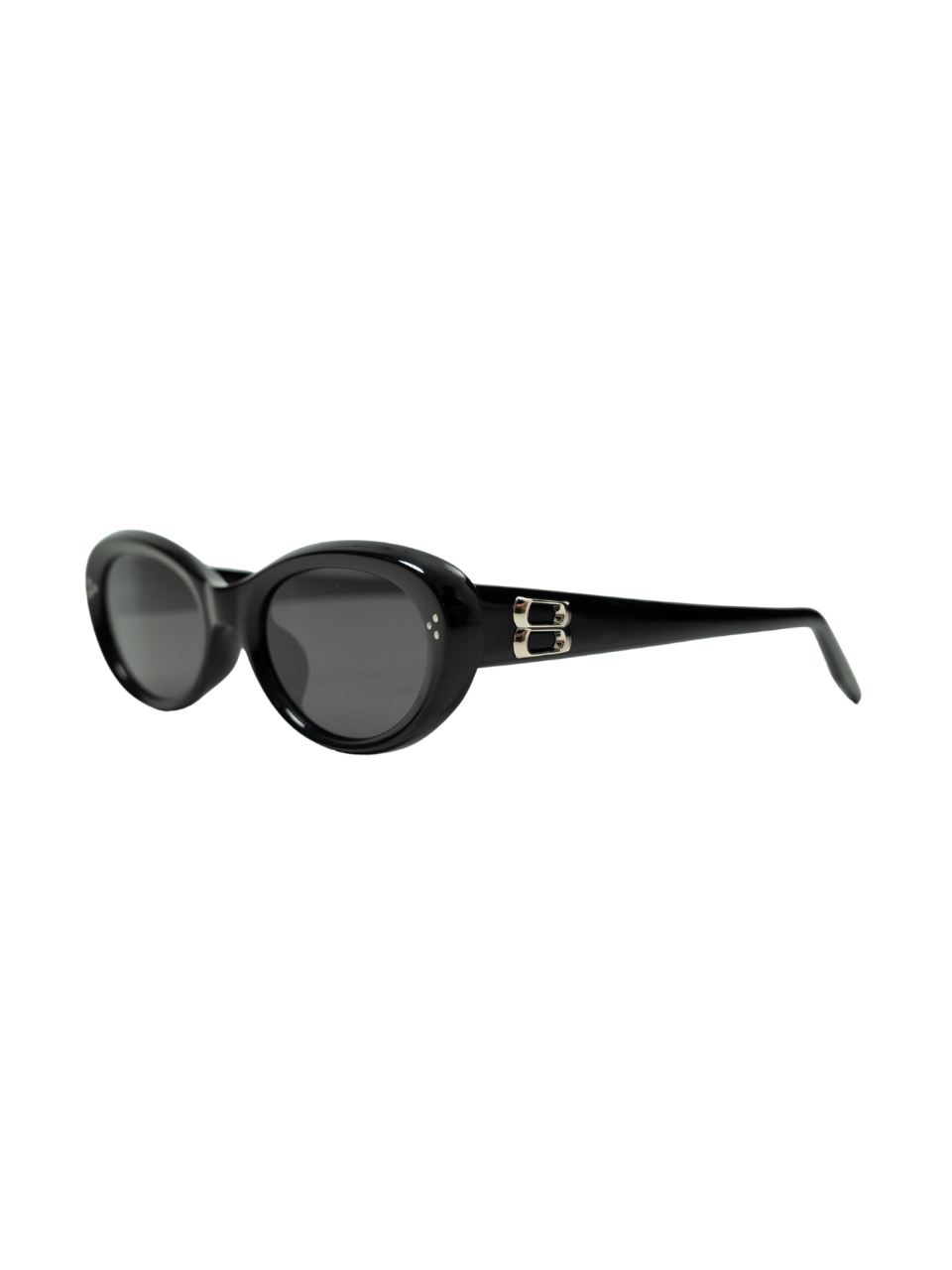 ANKARA Eyewear - JENNI Black Lens with Black Acetate Oval Sunglasses
