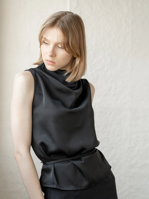 Image of ANKARA - Nara Tied Satin Top
