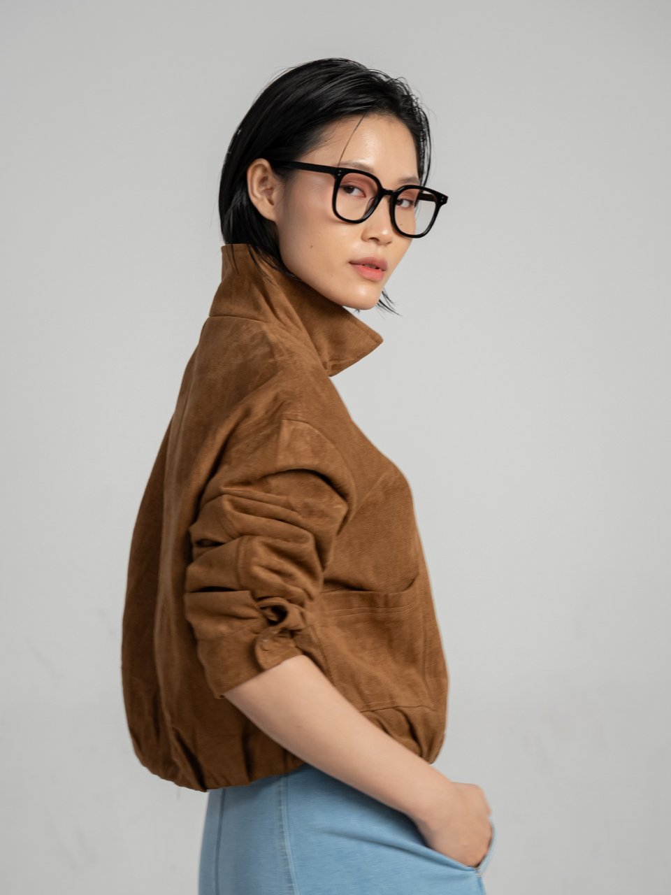ANKARA Eyewear - MIREI Pink Blush Lens with Black Square Acetate Frame Sunglasses