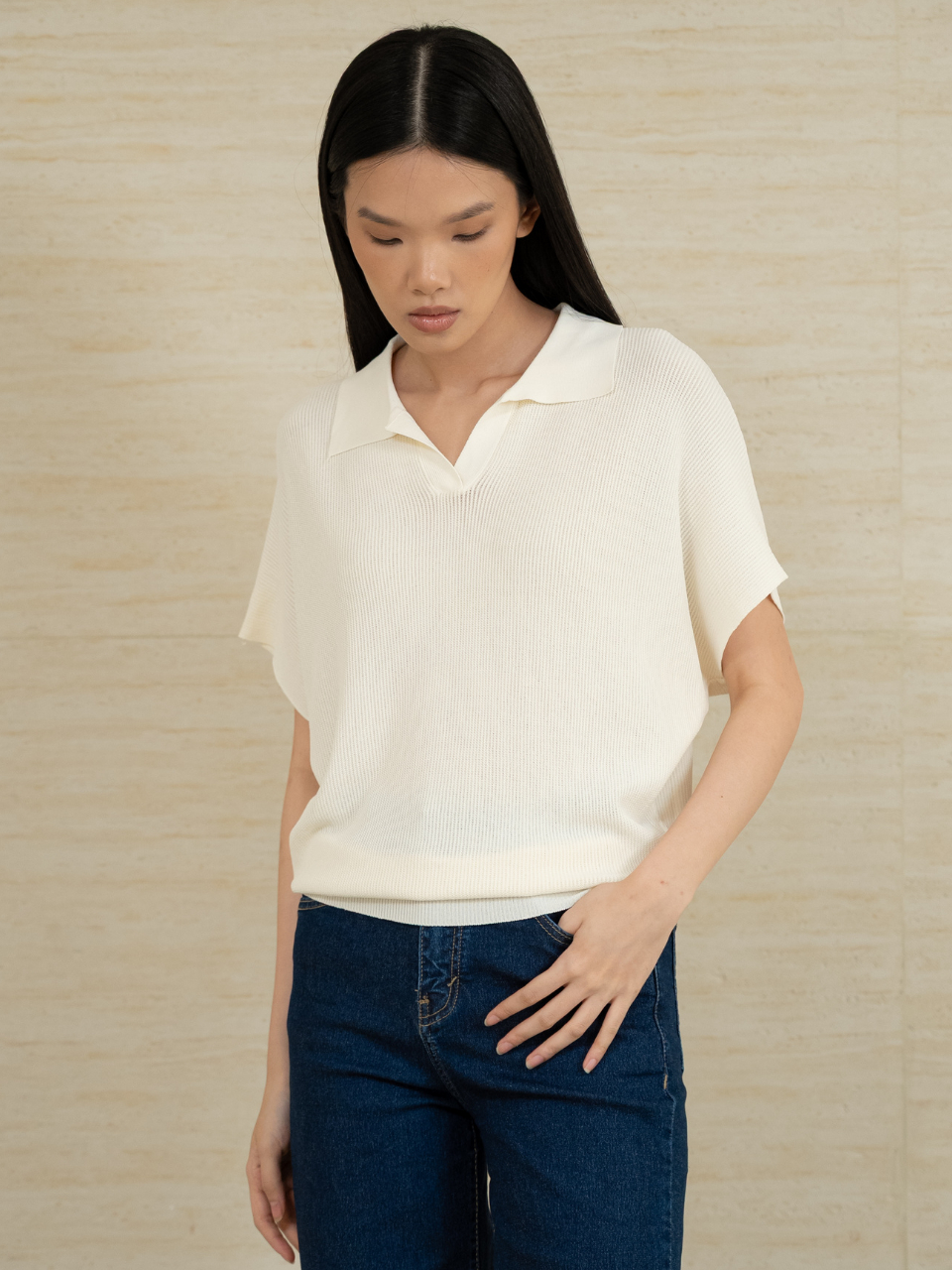 ANKARA - Polo Knit Top