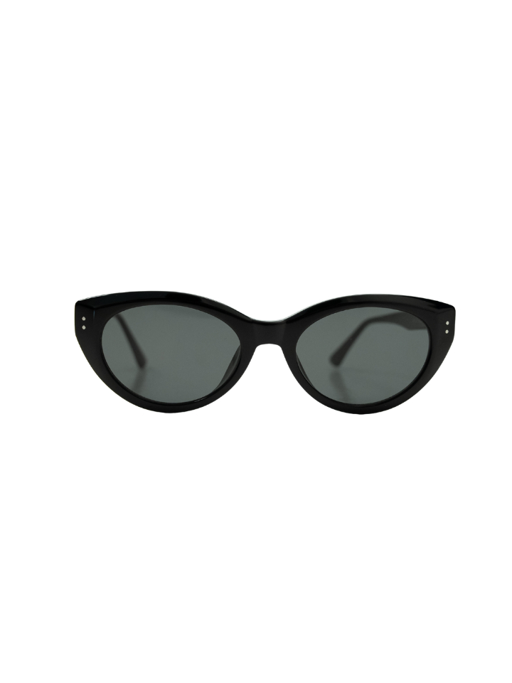ANKARA Eyewear - SILVA Black Lens with Black Acetate Cat-eye Sunglasses