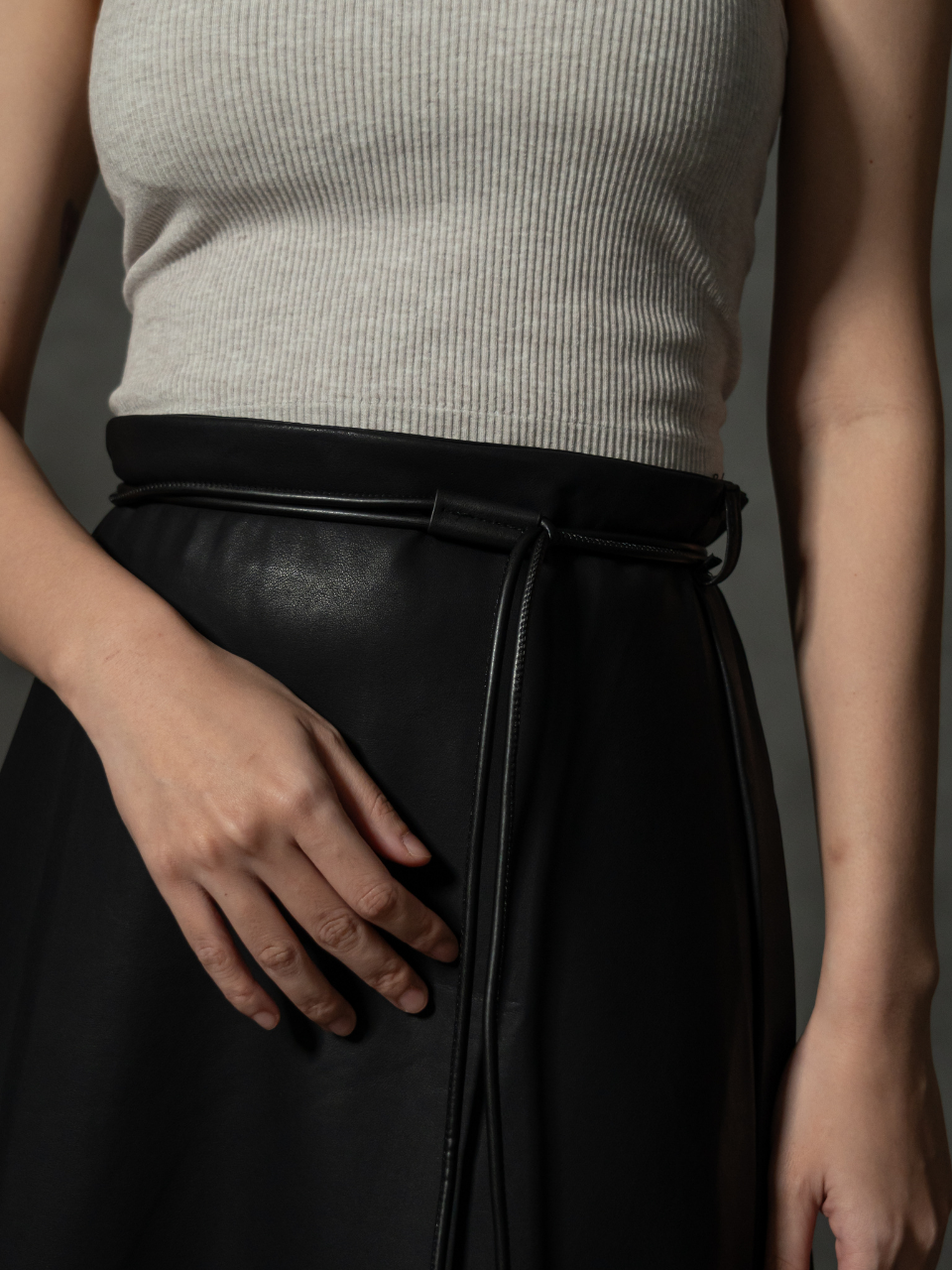 ANKARA - Harley Leather Skirt
