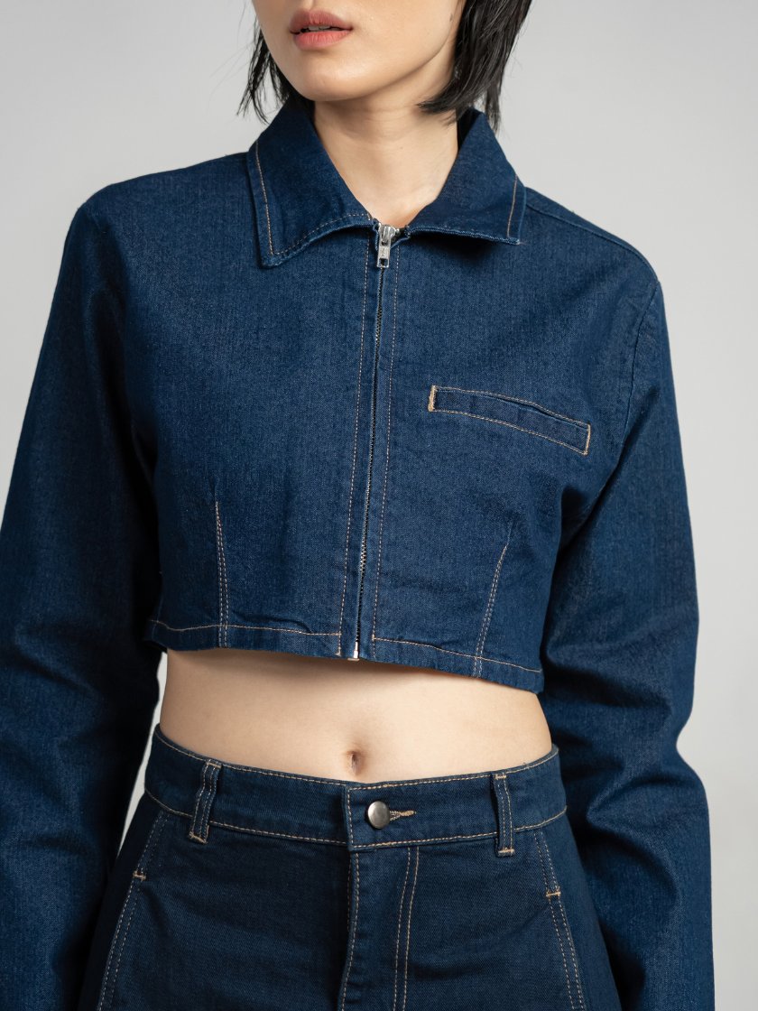 ANKARA - Mira Crop Zipper Top