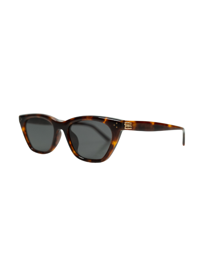 ANKARA Eyewear - AMORA Black Lens with Orange Tortoise Square Sunglasses