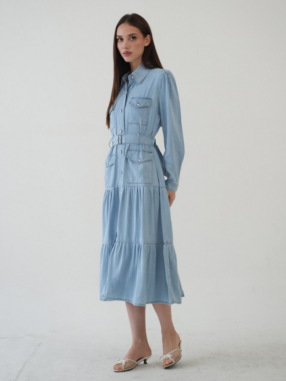 ANKARA - Ravine Denim Dress