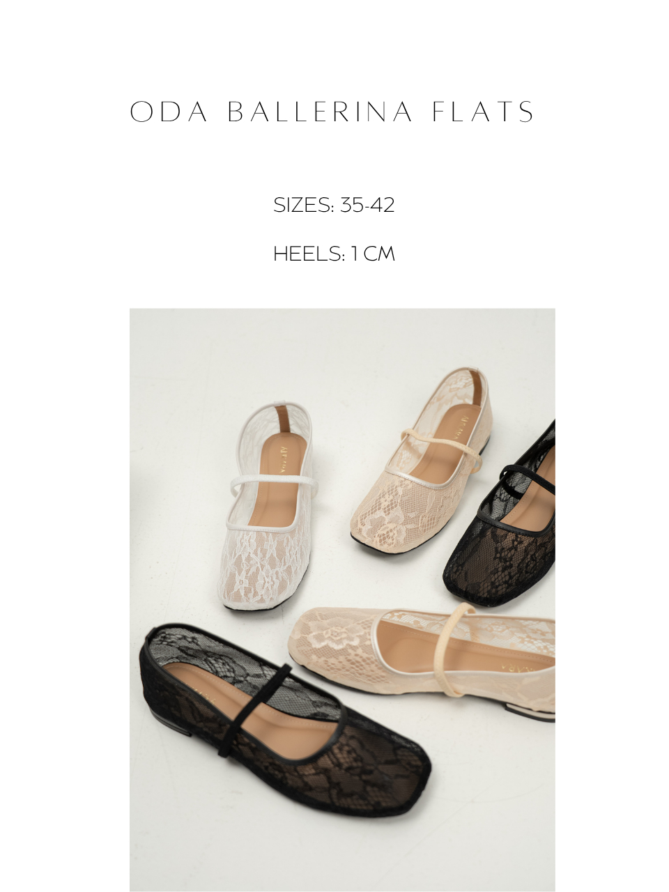 ANKARA - Oda Ballerina Low Lace Flats