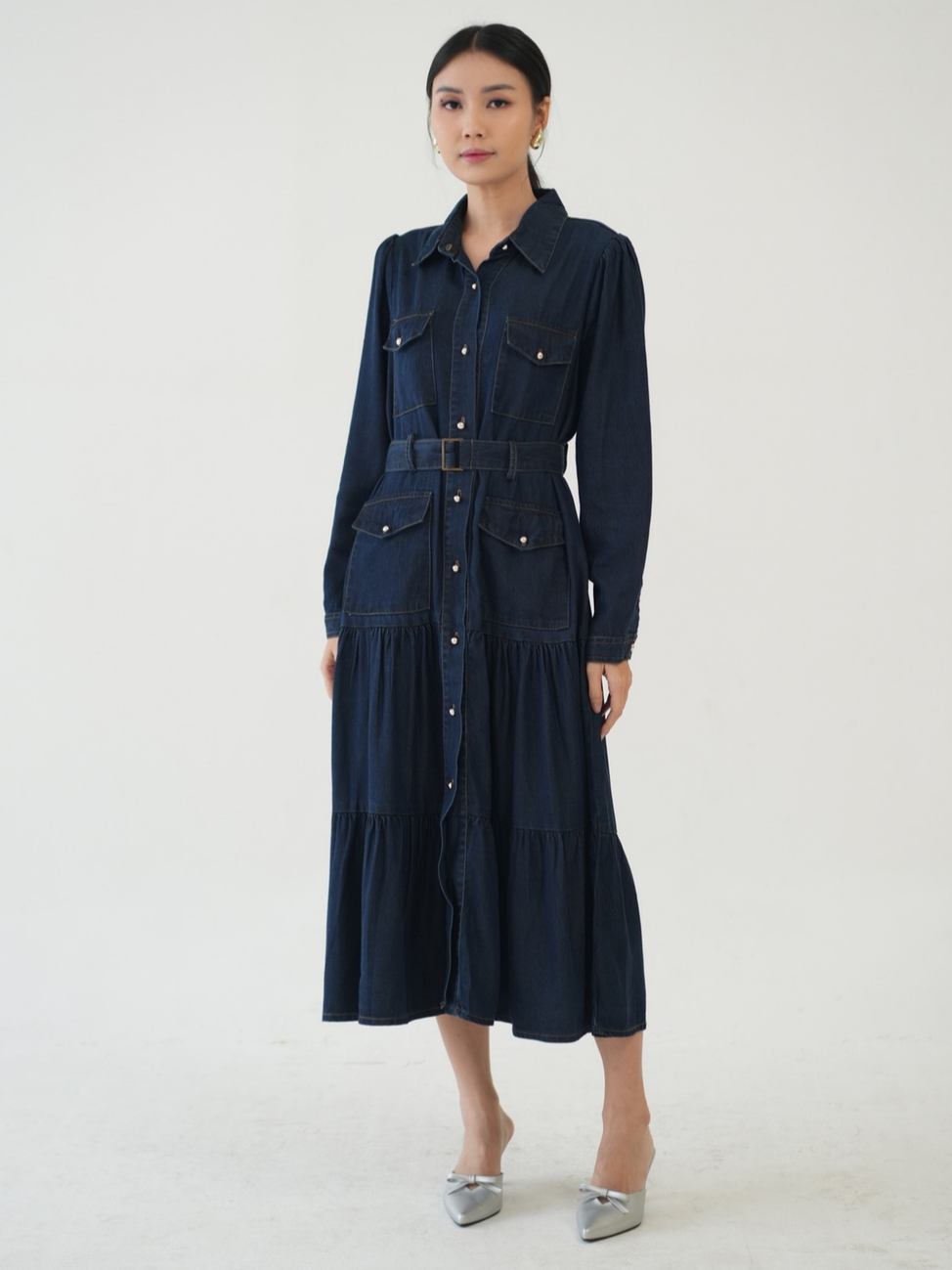 ANKARA - Ravine Denim Dress