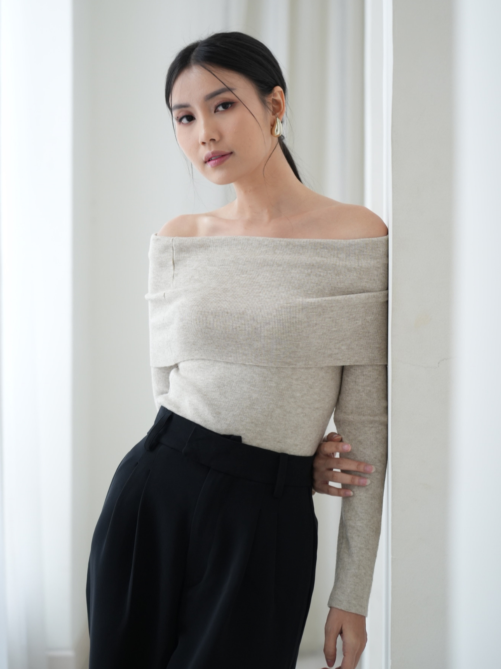 ANKARA - Lume Sabrina Knit Top