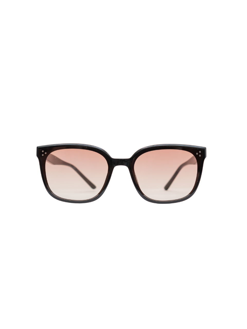 ANKARA Eyewear - NUEVE Amberose Black Acetate Square Sunglasses