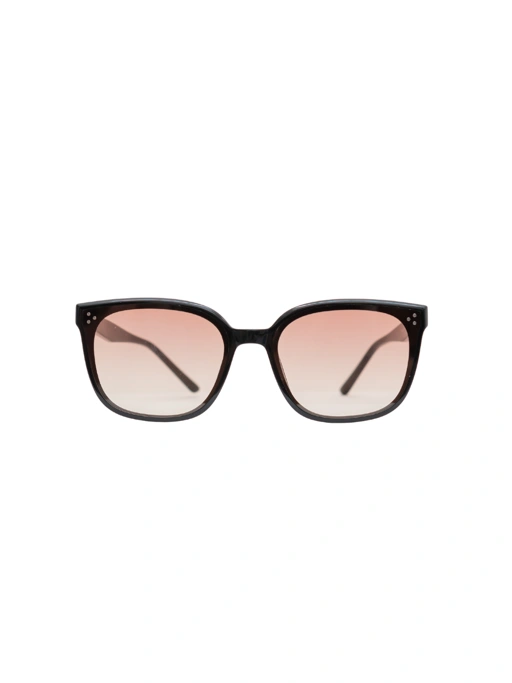 Image of ANKARA Eyewear - NUEVE Amberose Black Acetate Square Sunglasses