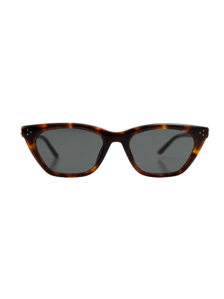 ANKARA Eyewear - AMORA Black Lens with Orange Tortoise Square Sunglasses