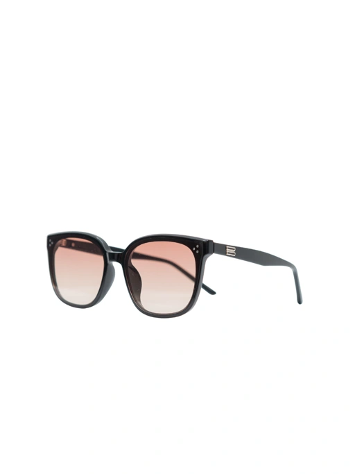 Image of ANKARA Eyewear - NUEVE Amberose Black Acetate Square Sunglasses