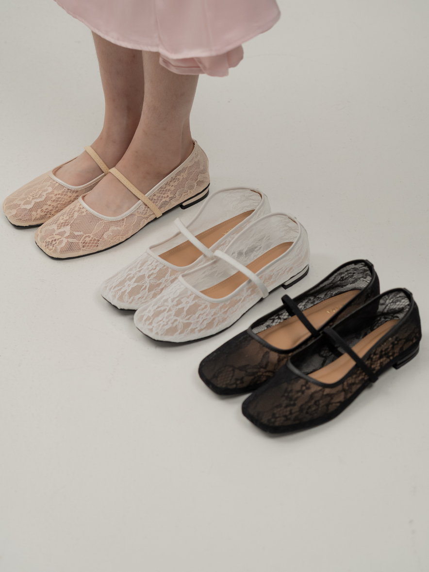 ANKARA - Oda Ballerina Low Lace Flats