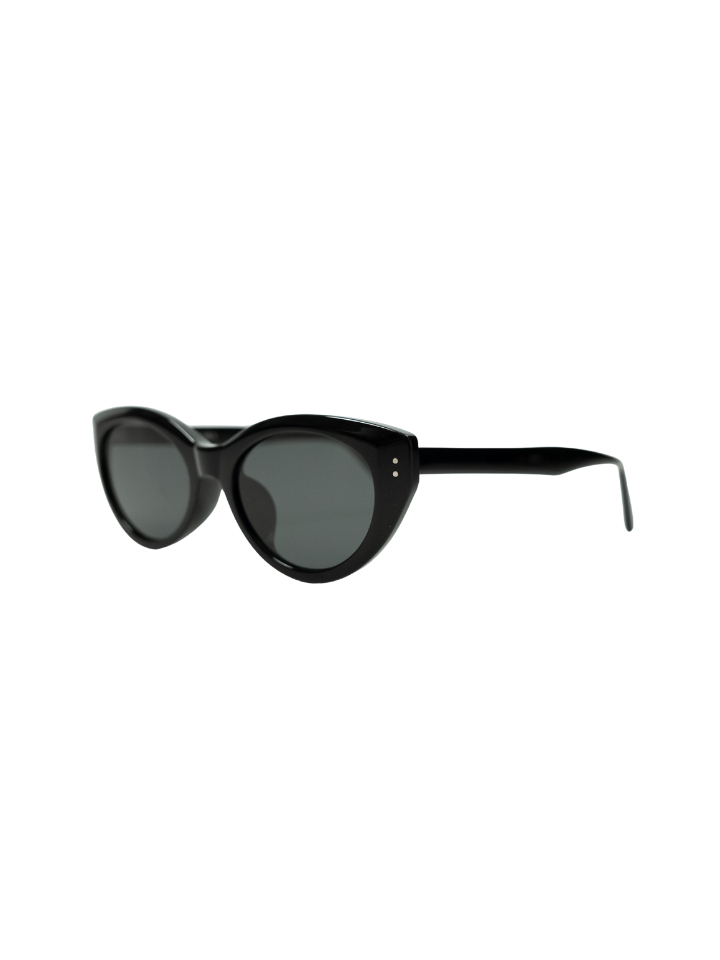 ANKARA Eyewear - SILVA Black Lens with Black Acetate Cat-eye Sunglasses