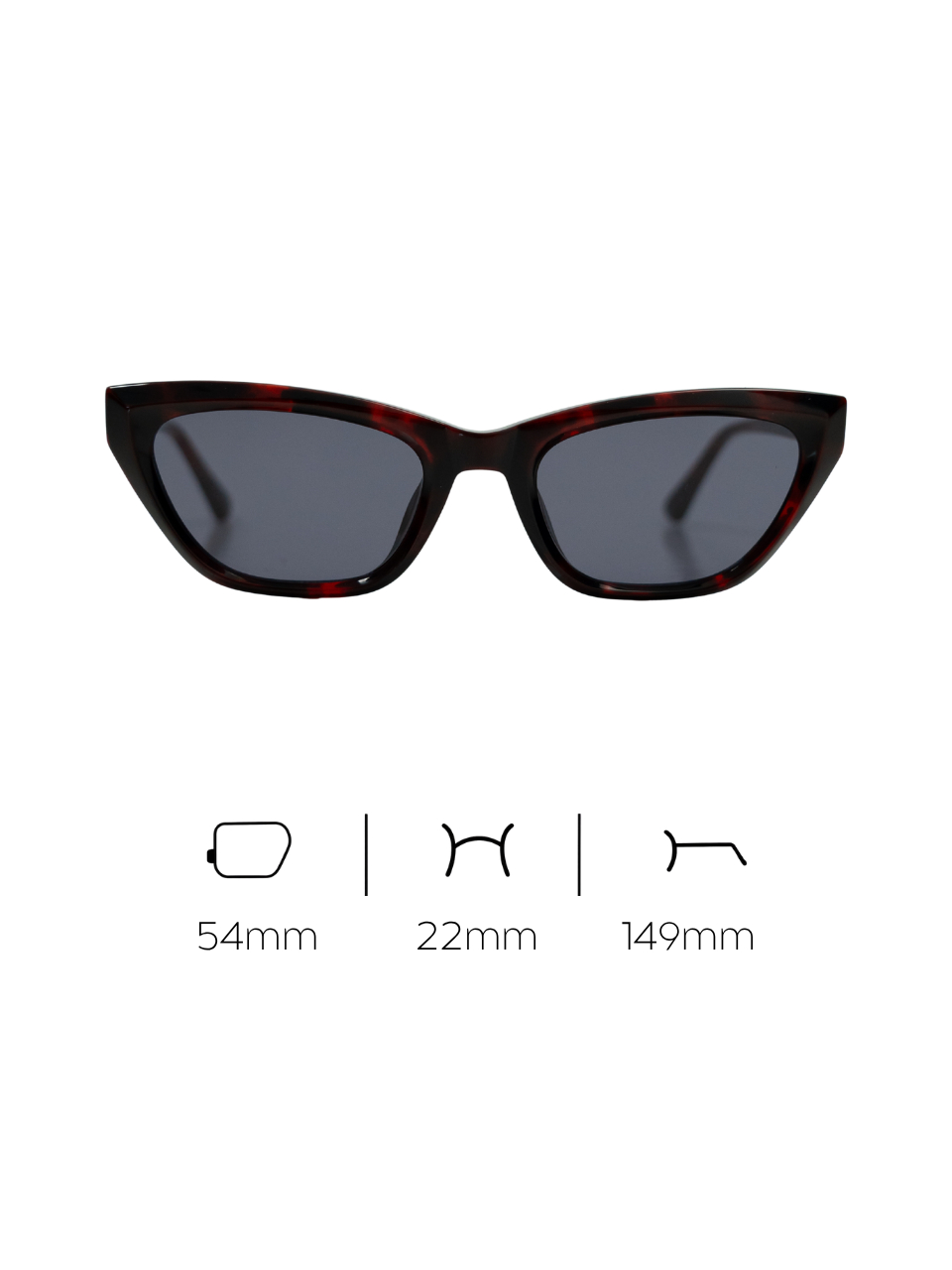 ANKARA Eyewear - RAVEN Slate Grey Lens with Rosewood Acetate Cat-eye Sunglasses