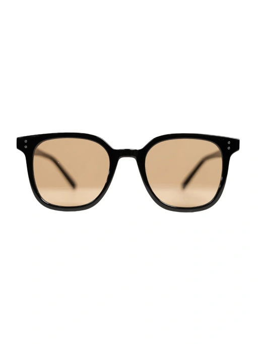 ANKARA Eyewear - NOVEN Honey Dune Lens with Black Square Acetate Frame Sunglasses