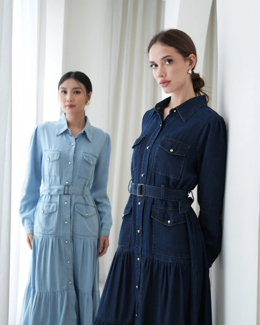 Image of Ravine Denim Dress