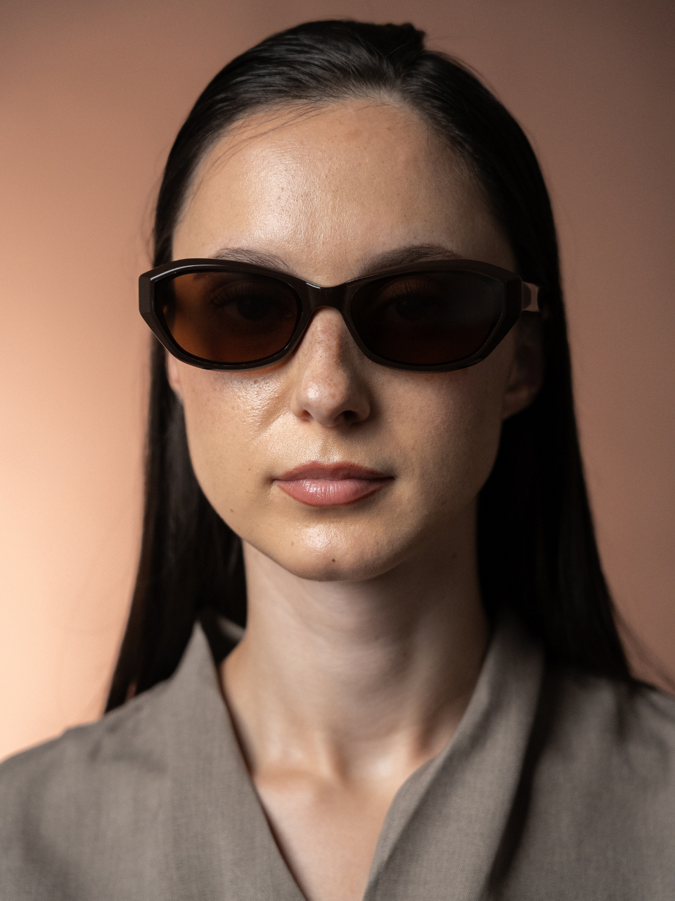 ANKARA Eyewear - HESSI Pecan Espresso Acetate Cat-eye Sunglasses