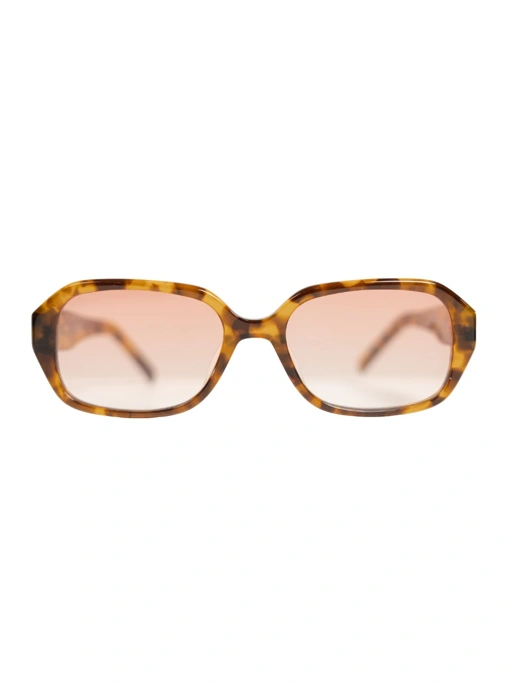 ANKARA Eyewear - YUKIA Peach Rose Lens with Burnt Amber Tortoise Acetate Frame Sunglasses