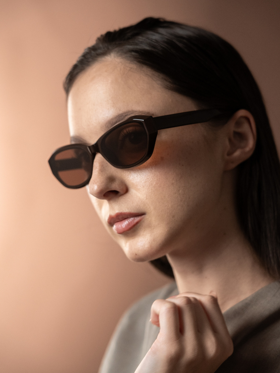 ANKARA Eyewear - HESSI Pecan Espresso Acetate Cat-eye Sunglasses