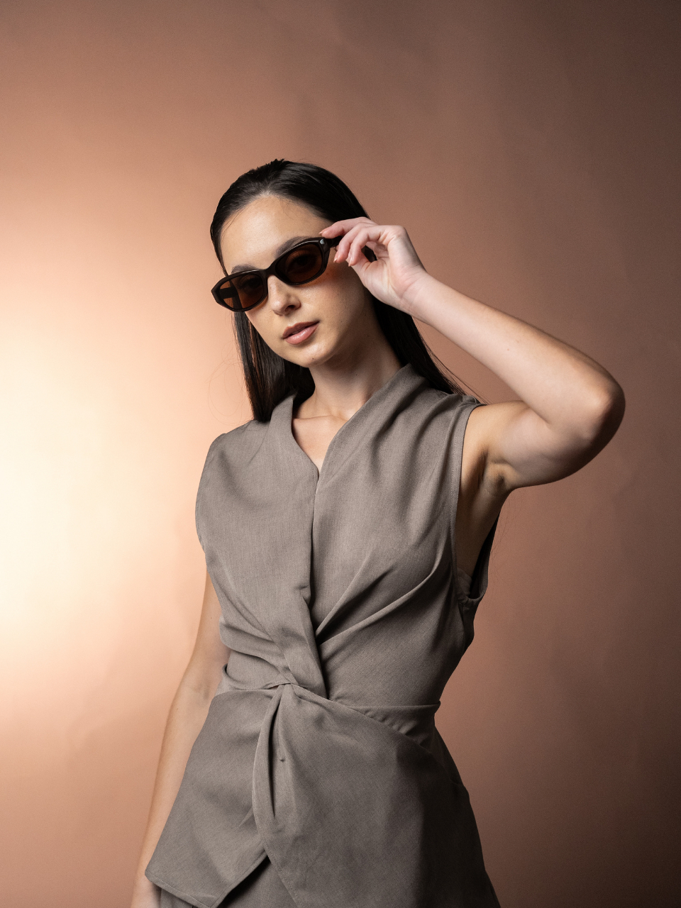 ANKARA Eyewear - HESSI Pecan Espresso Acetate Cat-eye Sunglasses