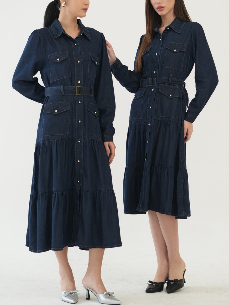 ANKARA - Ravine Denim Dress
