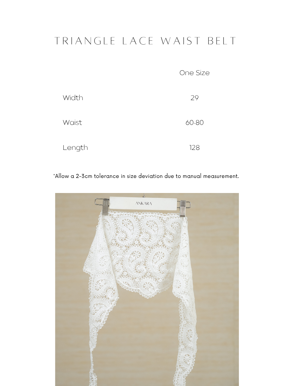 ANKARA - Triangle Lace Waist Belt