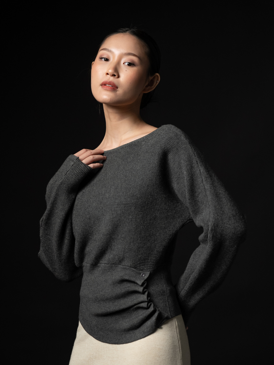 ANKARA - Mave Sabrina Knit Sweater