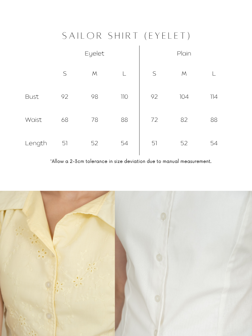 ANKARA - Sailor Shirt Eyelet/Plain