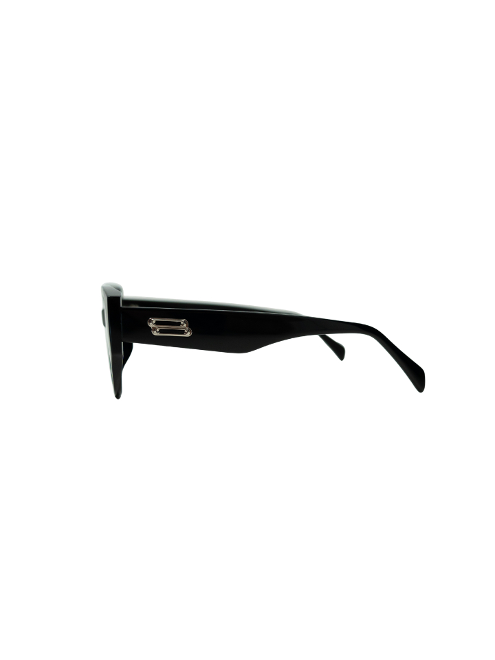 ANKARA Eyewear - NYVOR Black Lens with Black Acetate Square Sunglasses