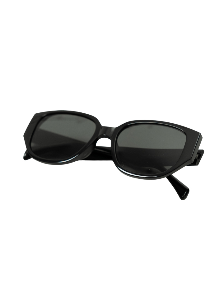 ANKARA Eyewear - NYVOR Black Lens with Black Acetate Square Sunglasses