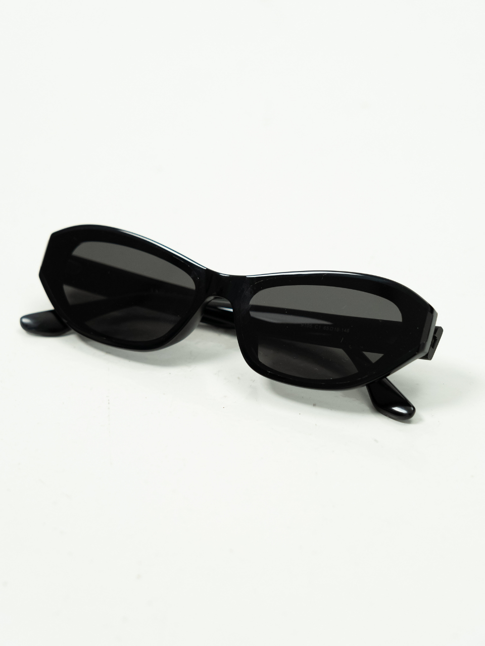 ANKARA Eyewear - NORIN Black Lens with Black Acetate Cat-eye Sunglasses
