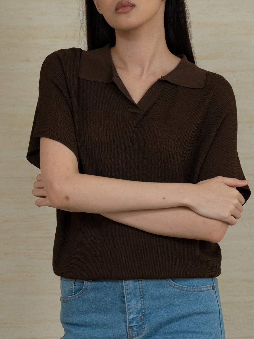 ANKARA - Polo Knit Top