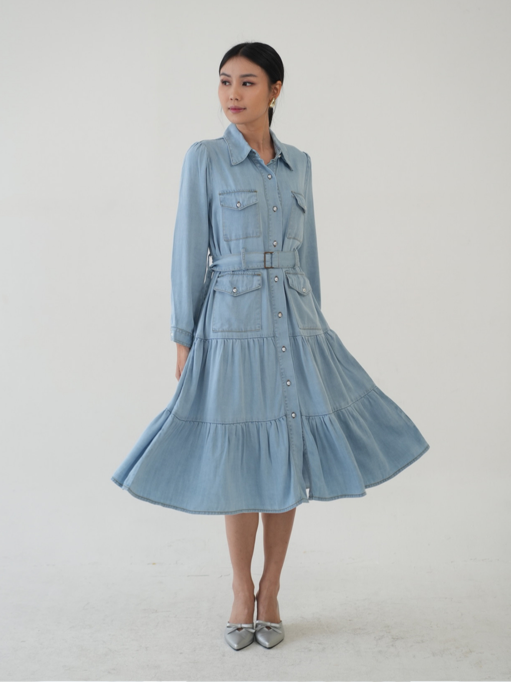 ANKARA - Ravine Denim Dress