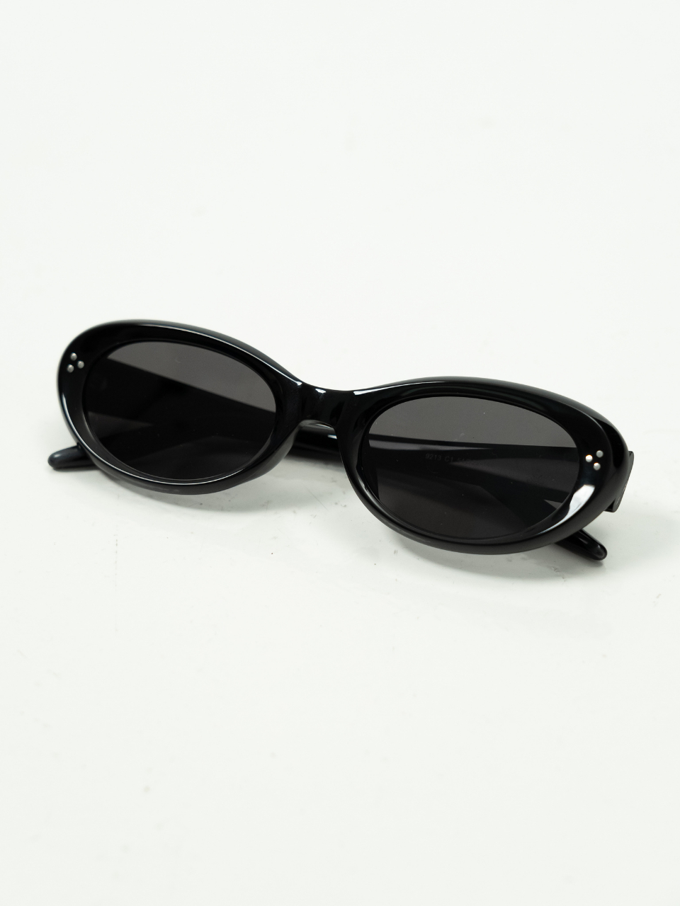 ANKARA Eyewear - JENNI Black Lens with Black Acetate Oval Sunglasses