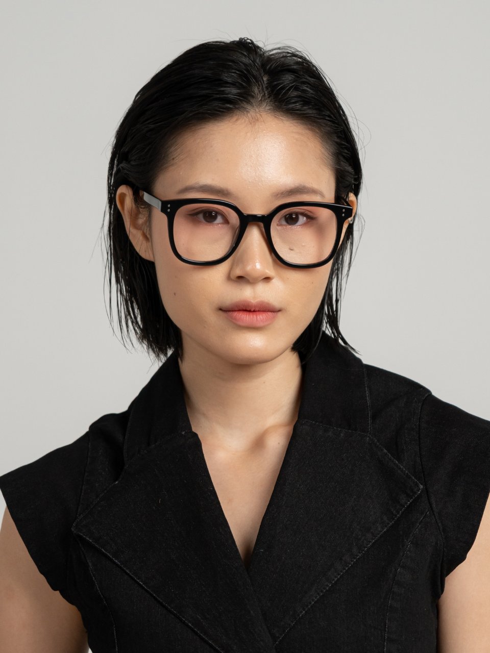 ANKARA Eyewear - MIREI Pink Blush Lens with Black Square Acetate Frame Sunglasses