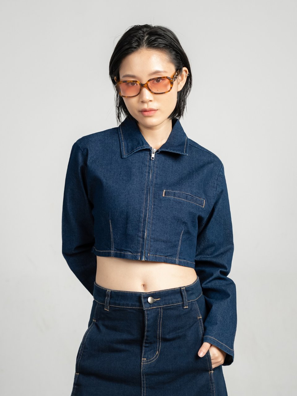 ANKARA - Mira Crop Zipper Top