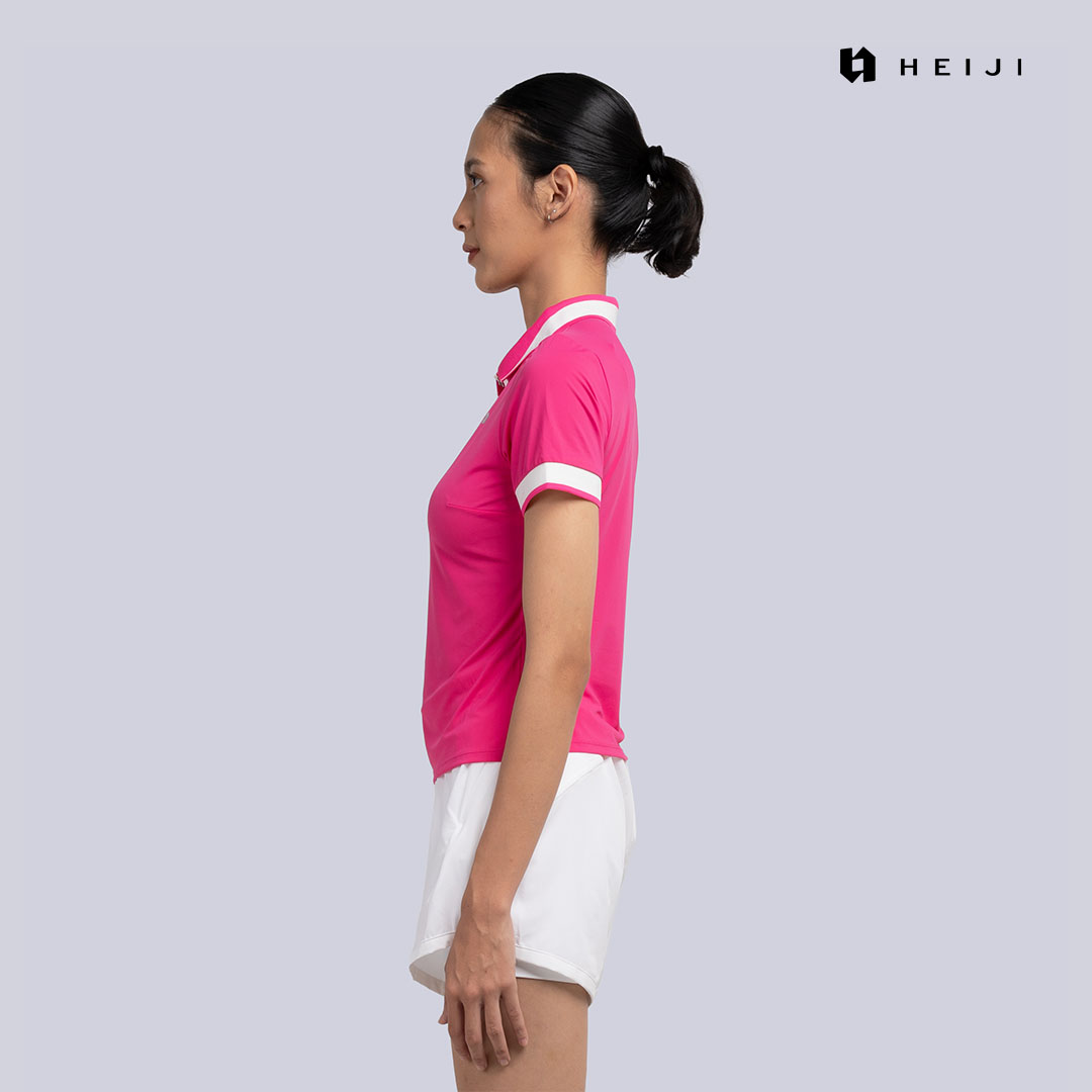 HEIJI - COURT CoolPace Polo Shirt | Kaos polo olahraga wanita tenis padel | Breathable, Moisture wicking, Silky smooth