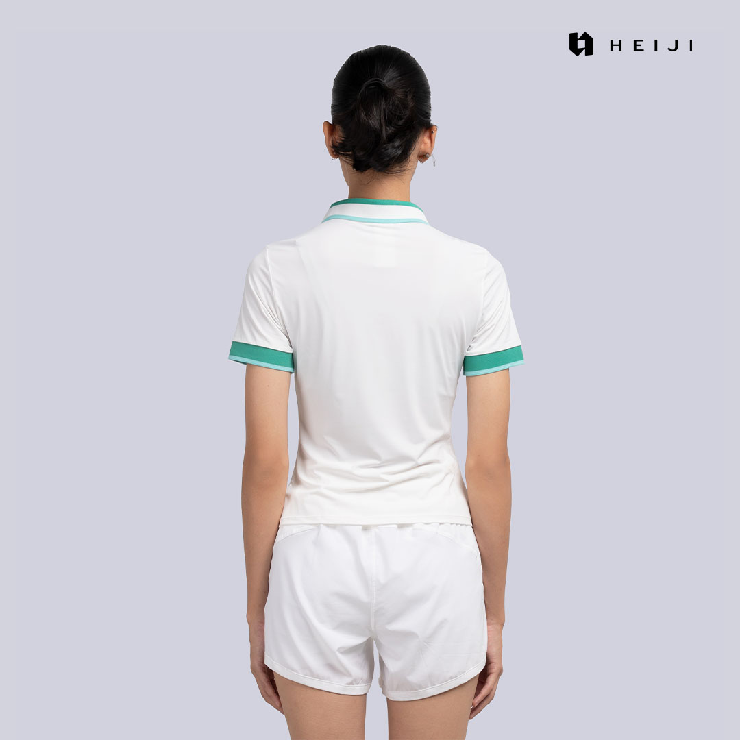 HEIJI - COURT CoolPace Polo Shirt | Kaos polo olahraga wanita tenis padel | Breathable, Moisture wicking, Silky smooth