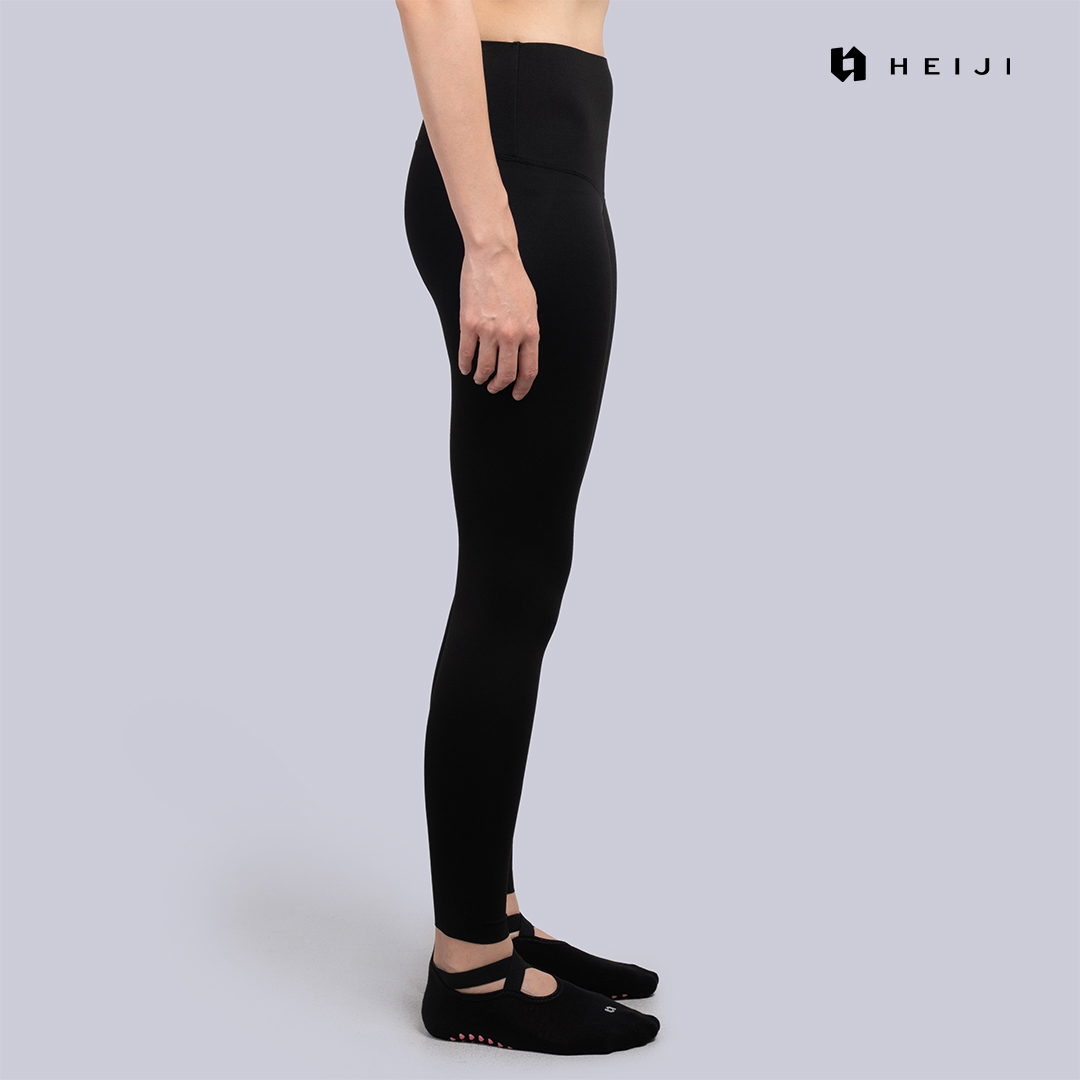 HEIJI - STYLE Soft Support Legging | Legging olahraga wanita hitam | Ultra soft Nylon fabric, High stretch & Lightweight