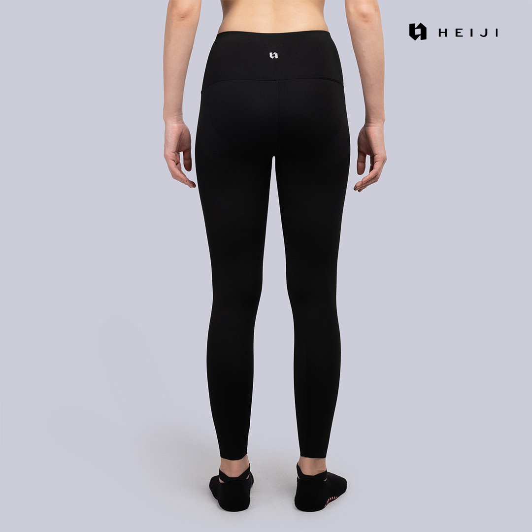 HEIJI - STYLE Soft Support Legging | Legging olahraga wanita hitam | Ultra soft Nylon fabric, High stretch & Lightweight