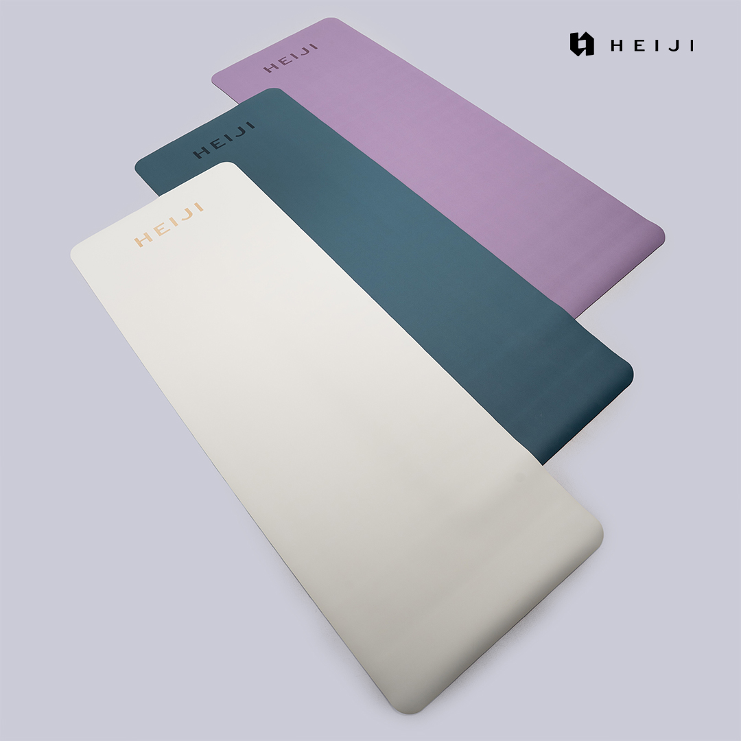 HEIJI - FLOW Support Move Yoga Mat | Yoga Mat bahan PU dan Natural Rubber 4.6mm | Ultra grip, Anti slip, Durable comfortable cushioning