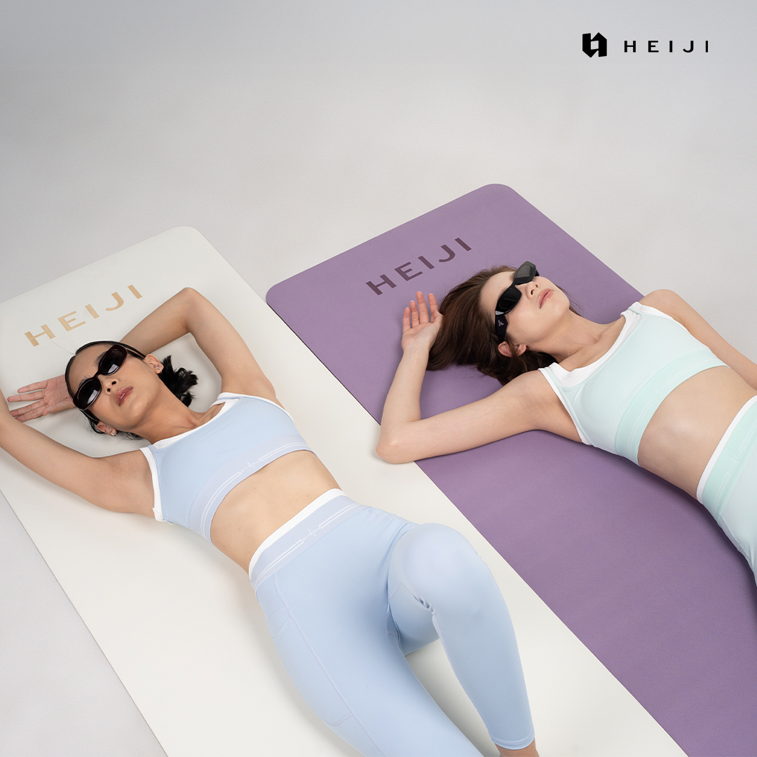 HEIJI - FLOW Support Move Yoga Mat | Yoga Mat bahan PU dan Natural Rubber 4.6mm | Ultra grip, Anti slip, Durable comfortable cushioning