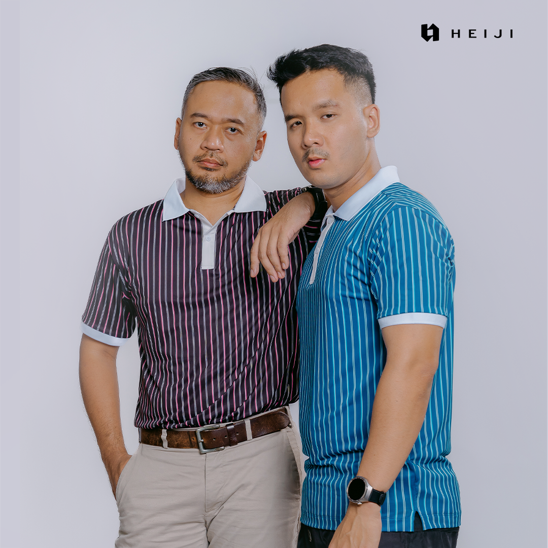 HEIJI - COURT SoftPace Polo Shirt | Kaos polo olahraga tenis padel golf pria | Lightweight, Moisture wicking, Stretchy