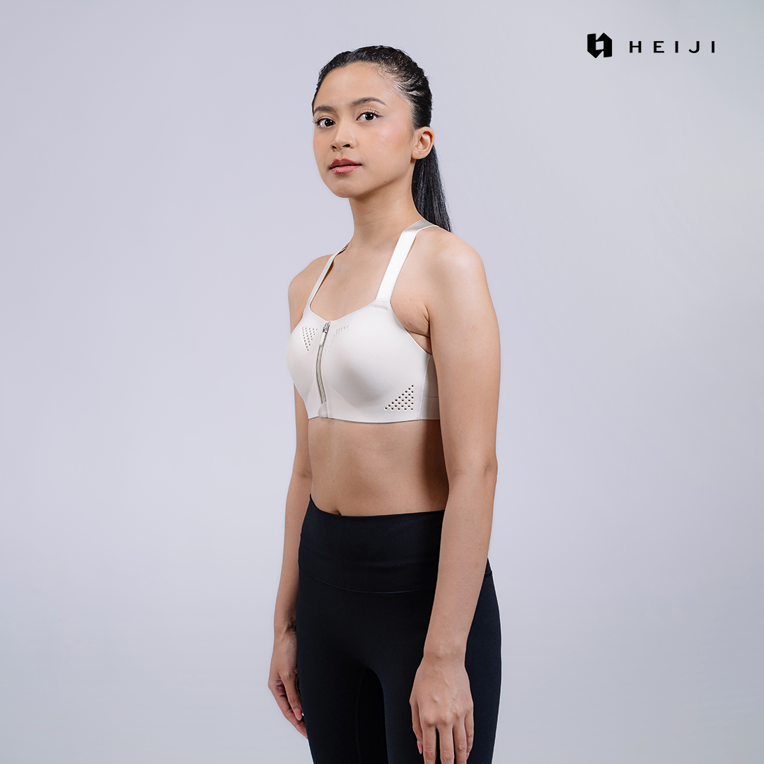 HEIJI - COURT Core Motion Bra Top | Bra olahraga wanita zipper depan yoga pilates | High impact support, Shape retention, Rapid dry technology