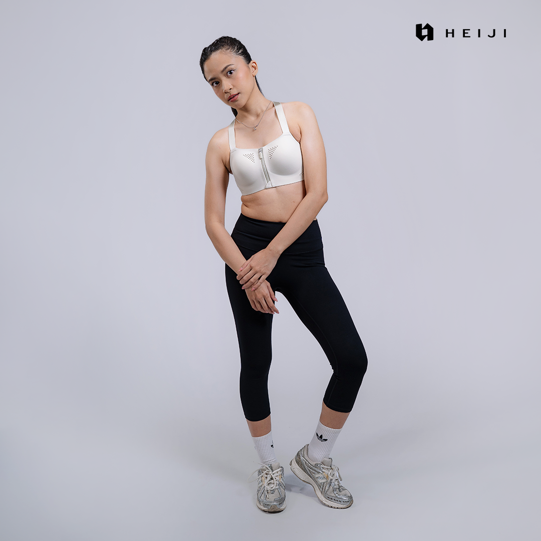 HEIJI - COURT Core Motion Bra Top | Bra olahraga wanita zipper depan yoga pilates | High impact support, Shape retention, Rapid dry technology